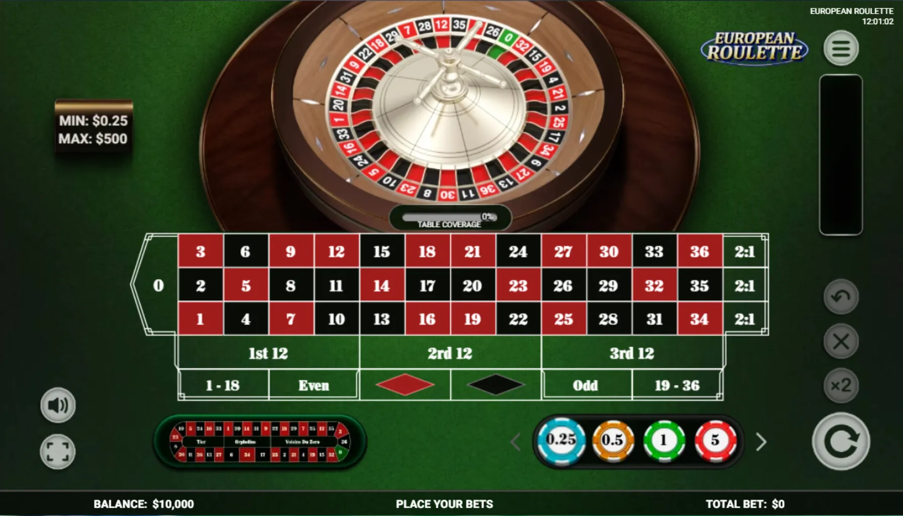 European Roulette Platipus
